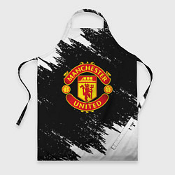 Фартук кулинарный Манчестер Юнайтед белые краски, цвет: 3D-принт