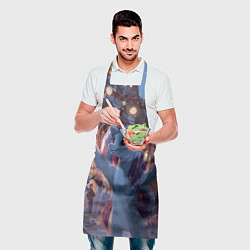 Фартук кулинарный Лошадка наслаждается новым годом, цвет: 3D-принт — фото 2