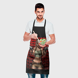 Фартук кулинарный Лара с пистолетами, цвет: 3D-принт — фото 2