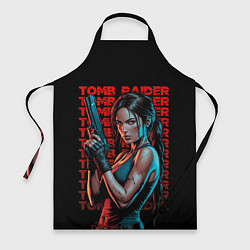 Фартук кулинарный Lara Croft с пистолетом, цвет: 3D-принт