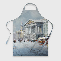 Фартук кулинарный Зимний Питер красками, цвет: 3D-принт