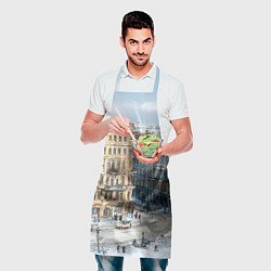 Фартук кулинарный Зимняя улица Питера, цвет: 3D-принт — фото 2