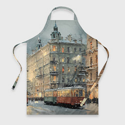 Фартук Трамваи в зимнем Санкт-Петербурге