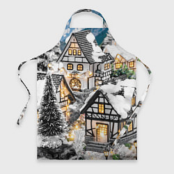 Фартук кулинарный Объемные новогодние дома, цвет: 3D-принт