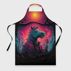 Фартук кулинарный Лошадь рок стиль, цвет: 3D-принт