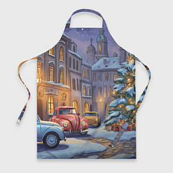 Фартук Новогодний снежный двор