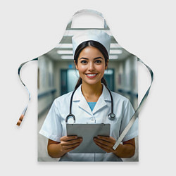 Фартук кулинарный Медицинская сестра с улыбкой, цвет: 3D-принт