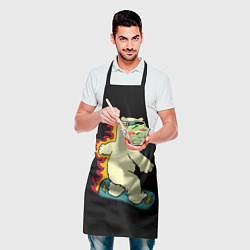 Фартук кулинарный Мишка на борде, цвет: 3D-принт — фото 2