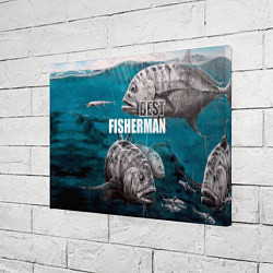 Холст прямоугольный Best fisherman, цвет: 3D-принт — фото 2