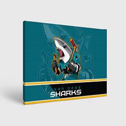 Холст прямоугольный San Jose Sharks, цвет: 3D-принт