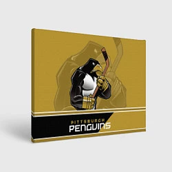 Холст прямоугольный Pittsburgh Penguins, цвет: 3D-принт