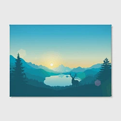 Холст прямоугольный Олень у озера, цвет: 3D-принт — фото 2