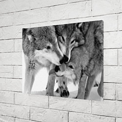 Холст прямоугольный Волчья семья, цвет: 3D-принт — фото 2
