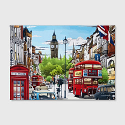 Холст прямоугольный Улицы Лондона -Big Ben, цвет: 3D-принт — фото 2
