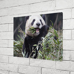 Холст прямоугольный Панда кушает, цвет: 3D-принт — фото 2