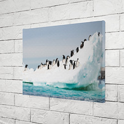 Холст прямоугольный Пингвины на айсберге, цвет: 3D-принт — фото 2