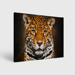 Холст прямоугольный Взгляд ягуара, цвет: 3D-принт