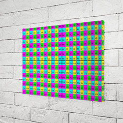 Холст прямоугольный Тестовый яркий цвета 3D-принт — фото 2