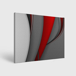Холст прямоугольный Red-gray abstraction, цвет: 3D-принт