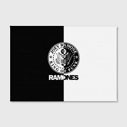 Холст прямоугольный Ramones B&W, цвет: 3D-принт — фото 2