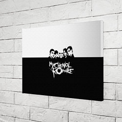 Холст прямоугольный My Chemical Romance B&W, цвет: 3D-принт — фото 2