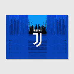 Холст прямоугольный FC Juventus: Blue Abstract, цвет: 3D-принт — фото 2