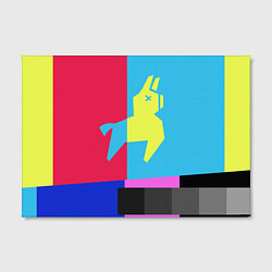 Холст прямоугольный Цветная Лама, цвет: 3D-принт — фото 2