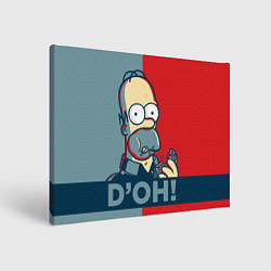 Холст прямоугольный Homer Simpson DOH!, цвет: 3D-принт