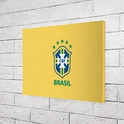 Холст прямоугольный Brazil Team, цвет: 3D-принт — фото 2