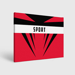 Холст прямоугольный Sport: Red Style, цвет: 3D-принт