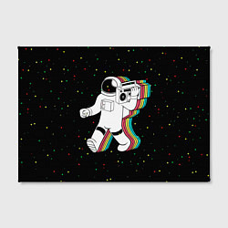 Холст прямоугольный Космонавт с магнитофоном, цвет: 3D-принт — фото 2