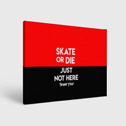 Холст прямоугольный Skate or Die: Just not here, цвет: 3D-принт