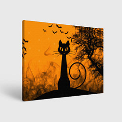 Холст прямоугольный Halloween Cat, цвет: 3D-принт