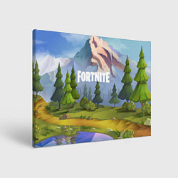 Холст прямоугольный Fortnite: Forest View, цвет: 3D-принт