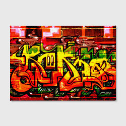 Холст прямоугольный Red Graffiti, цвет: 3D-принт — фото 2