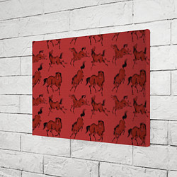 Холст прямоугольный Красные кони, цвет: 3D-принт — фото 2