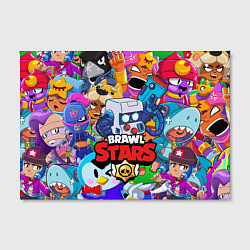 Холст прямоугольный BRAWL STARS 8-BIT, цвет: 3D-принт — фото 2