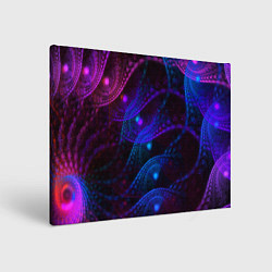 Холст прямоугольный NEON FRACTAL, цвет: 3D-принт