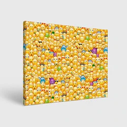 Холст прямоугольный Смайлики Emoji, цвет: 3D-принт