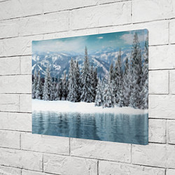 Холст прямоугольный Зимний лес, цвет: 3D-принт — фото 2