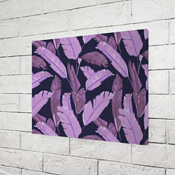Холст прямоугольный Tropical leaves 4 purple, цвет: 3D-принт — фото 2