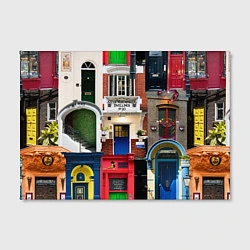 Холст прямоугольный London doors цифровой коллаж, цвет: 3D-принт — фото 2