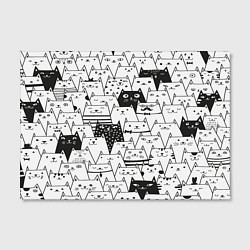 Холст прямоугольный КОТЫ WHITE, цвет: 3D-принт — фото 2