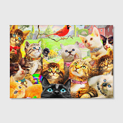 Холст прямоугольный КОТЫ, цвет: 3D-принт — фото 2
