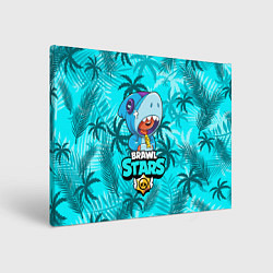 Холст прямоугольный BRAWL STARS LEON SHARK, цвет: 3D-принт
