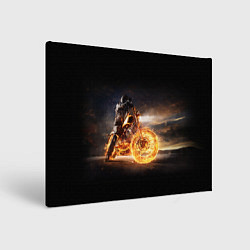 Холст прямоугольный Fire racer, цвет: 3D-принт