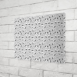 Холст прямоугольный Черепа черно-белые, цвет: 3D-принт — фото 2