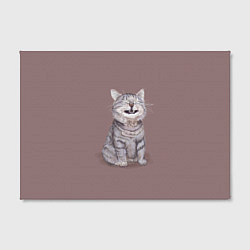 Холст прямоугольный Котёнок ыыы, цвет: 3D-принт — фото 2