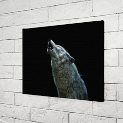Холст прямоугольный Воющий волк, цвет: 3D-принт — фото 2