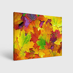 Холст прямоугольный Осенние листья, цвет: 3D-принт